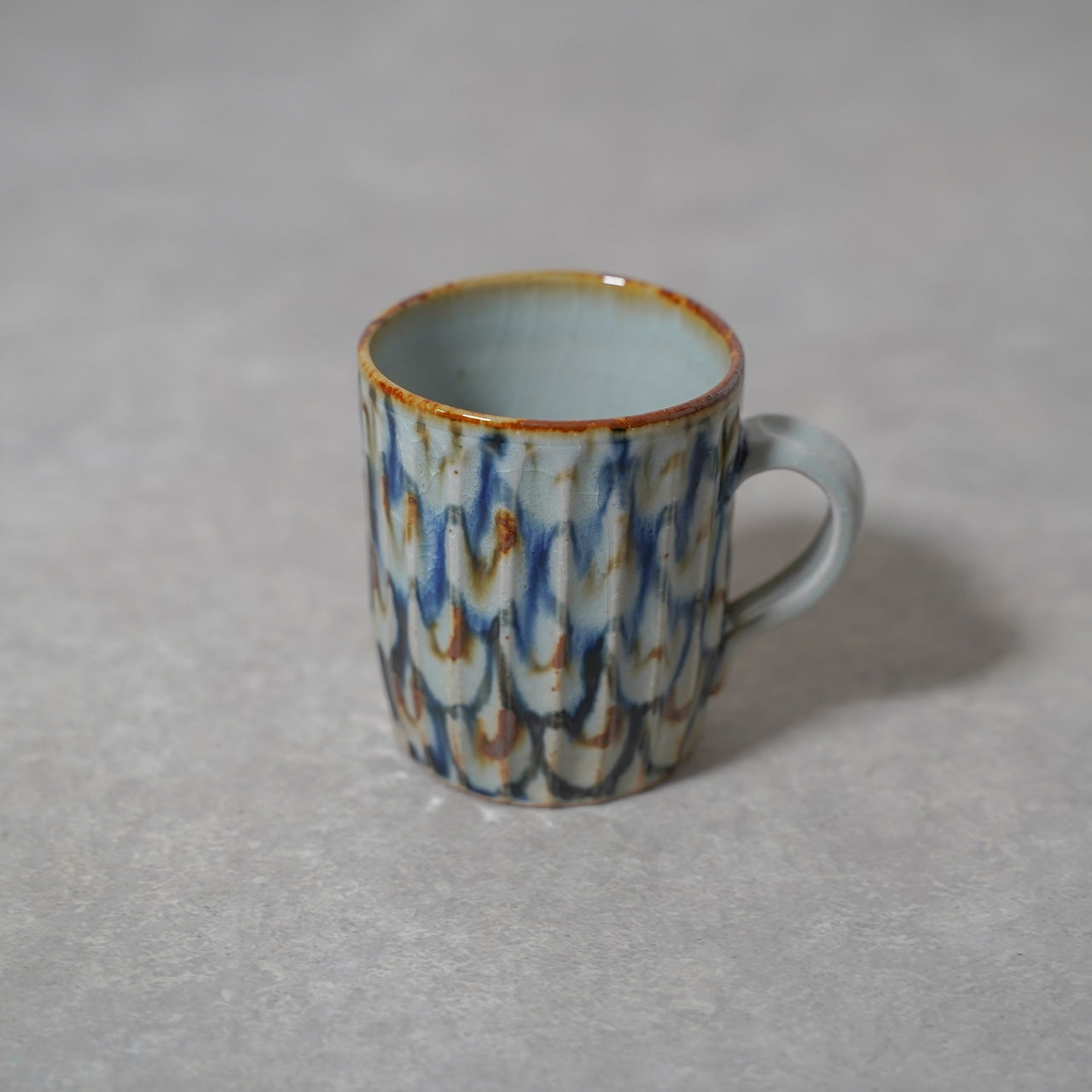 陶房遊　錆青　ストレートマグ　商品画像1枚目