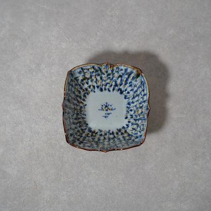 陶房遊 　錆青　輪花角鉢　商品画像1枚目