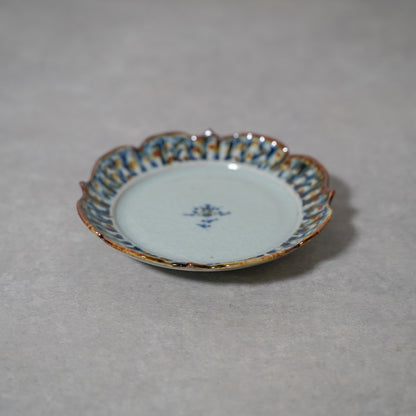 陶房遊　錆青　輪花リム皿5.5寸　商品画像2枚目