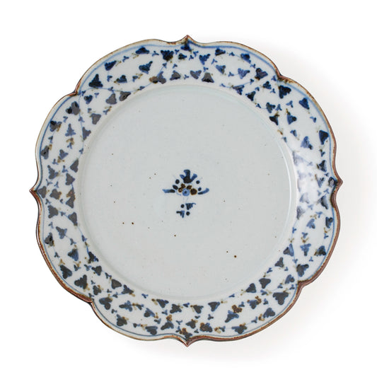 陶房遊　花唐草 6.5寸輪花リム皿　　商品画像2枚目