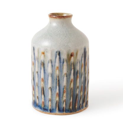 陶房遊　錆青　花器　筒　商品画像1枚目