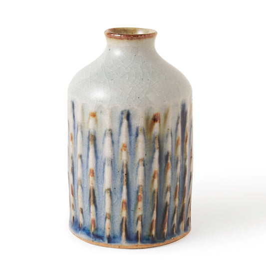 陶房遊　錆青　花器　筒　商品画像1枚目