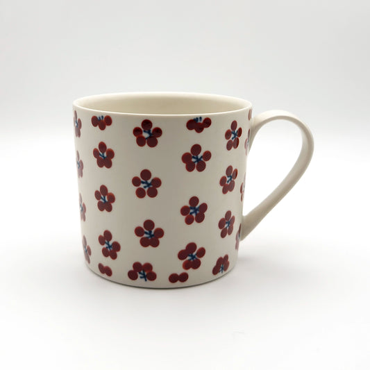 すこし屋　切立マグ　赤小紋　商品画像1枚目