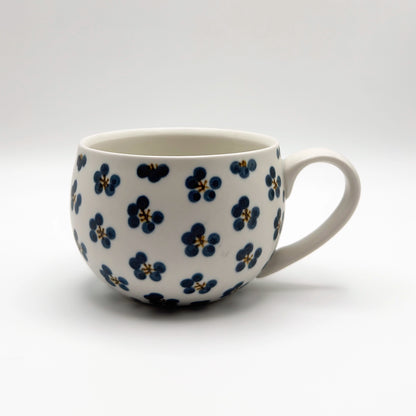 すこし屋　丸マグカップ　青小紋　商品画像1枚目