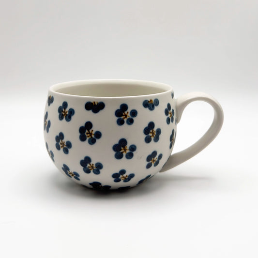 すこし屋　丸マグカップ　青小紋　商品画像1枚目