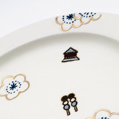 すこし屋　5.5寸丸皿　道後梅　商品画像5枚目