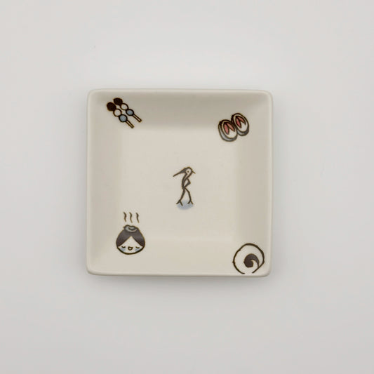 すこし屋　角皿（小）　道後尽くし　商品画像1枚目