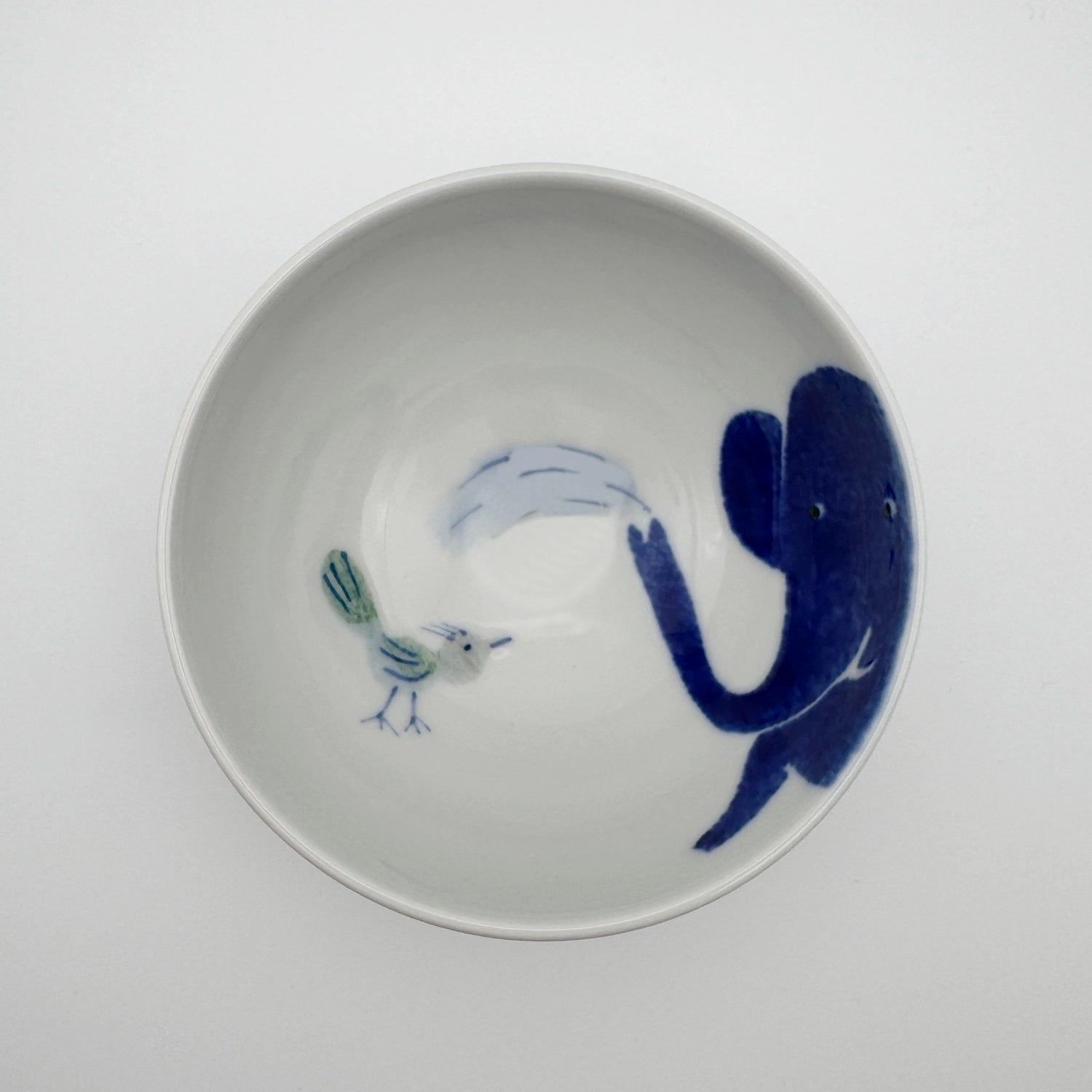 きよし窯　幸せの青いぞう　ごはん茶碗　商品画像2枚目