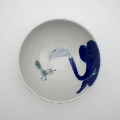 きよし窯　幸せの青いぞう　ごはん茶碗　商品画像2枚目