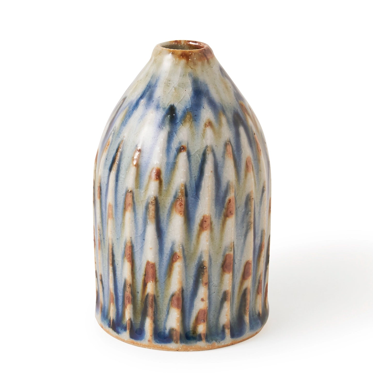 陶房遊　錆青　花器　丸　商品画像1枚目