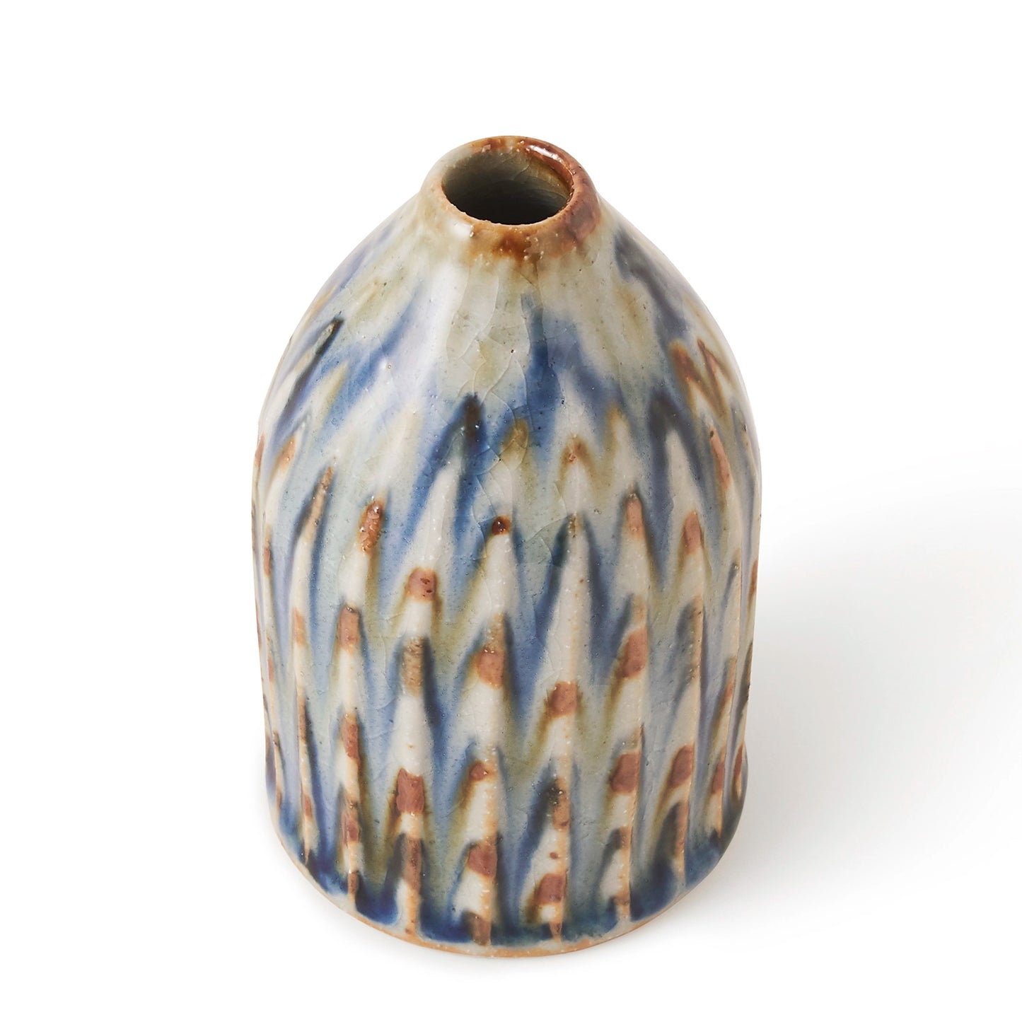 陶房遊　錆青　花器　丸　商品画像2枚目